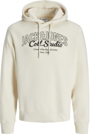 Jack & Jones Makoto Hoodie White - Pulóverek & kapucnis pulóverek - Pulóverek & Kapucnis pulóver 2XL-12XL
