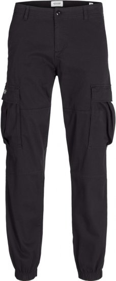 Jack & Jones Jonnie Cuffed Cargo Pants Black - Farmer & nadrág - Farmer és nadrág - W40-W70