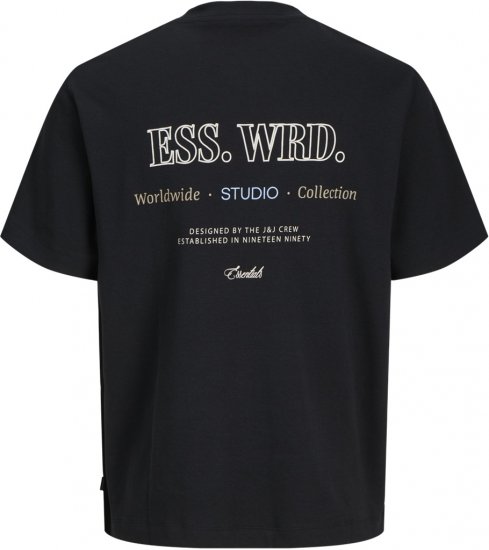 Jack & Jones Urban Edge Studio T-shirt Black - Pólók - Nagyméretű pólók - 2XL-14XL