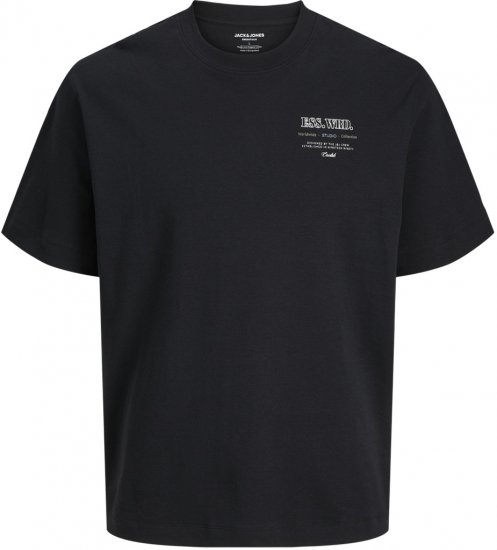 Jack & Jones Urban Edge Studio T-shirt Black - Pólók - Nagyméretű pólók - 2XL-14XL
