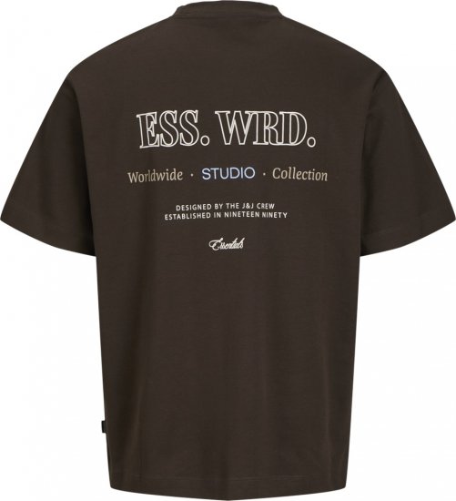 Jack & Jones Urban Edge Studio T-shirt Brown - Pólók - Nagyméretű pólók - 2XL-14XL