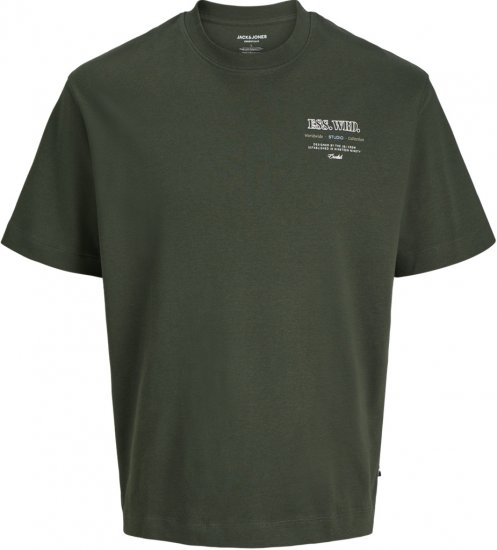 Jack & Jones Urban Edge Studio T-shirt Green - Pólók - Nagyméretű pólók - 2XL-14XL