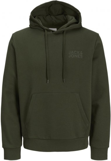 Jack & Jones ECORP Hoodie Green - Pulóverek & Kapucnis pulóverek - Pulóverek & Kapucnis pulóver 2XL-12XL