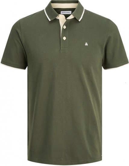 Jack & Jones Paulos Polo Short Sleeve Green - Pólóingek - Galléros Pólók 2XL-8XL - Pólóingek 2XL-8XL