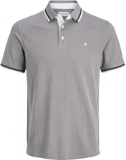 Jack & Jones Paulos Polo Short Sleeve Grey - Pólóingek - Galléros Pólók 2XL-8XL - Pólóingek 2XL-8XL