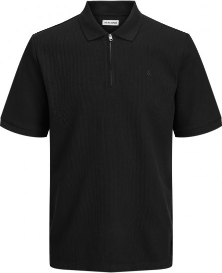 Jack & Jones Austin Polo Short Sleeve Black - Pólóingek - Galléros Pólók 2XL-8XL - Pólóingek 2XL-8XL