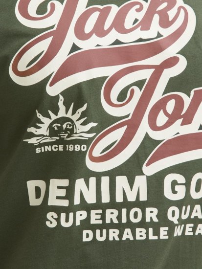 Jack & Jones Logo 2COL T-Shirt Green - Pólók - Nagyméretű pólók - 2XL-14XL