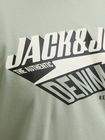 Jack & Jones Logo 2COL T-shirt Iceberg Green - Pólók - Nagyméretű pólók - 2XL-14XL