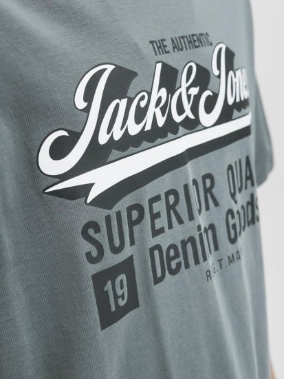 Jack & Jones Logo 2COL T-shirt Grey - Pólók - Nagyméretű pólók - 2XL-14XL