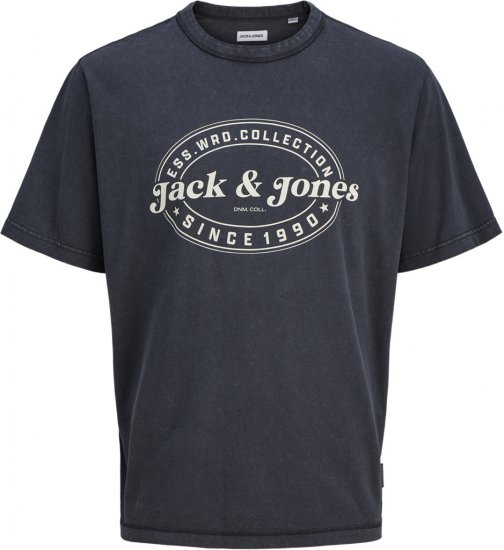 Jack & Jones Dover T-Shirt Short Sleeve Black - Pólók - Nagyméretű pólók - 2XL-14XL