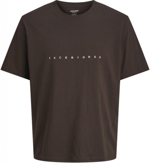 Jack & Jones STAR T-shirt Brown - Pólók - Nagyméretű pólók - 2XL-14XL