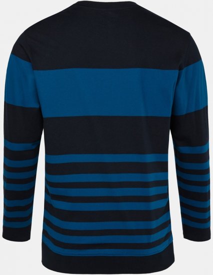 JP1880 Pyjamas Two-piece Long Sleeve with Stripes Blue - Alsónemű & Strandruhák - Nagyméretű Alsónemű 2XL-8XL