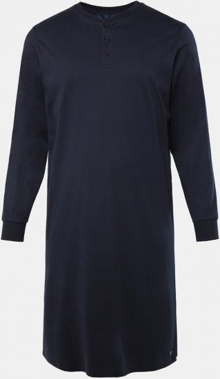 JP1880 Henley Long Sleeved Night Dress Navy - Alsónemű & Strandruhák - Nagyméretű Alsónemű 2XL-8XL