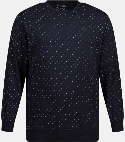 JP1880 Pyjamas Two-piece Long Sleeve and Long Trousers Navy - Alsónemű & Strandruhák - Nagyméretű Alsónemű 2XL-8XL