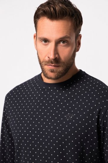 JP1880 Pyjamas Two-piece Long Sleeve and Long Trousers Navy - Alsónemű & Strandruhák - Nagyméretű Alsónemű 2XL-8XL