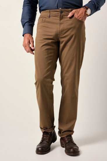 JP1880 Twill Trousers Belly Fit 5-Pocket Brown - Farmer & nadrág - Farmer és nadrág - W40-W70