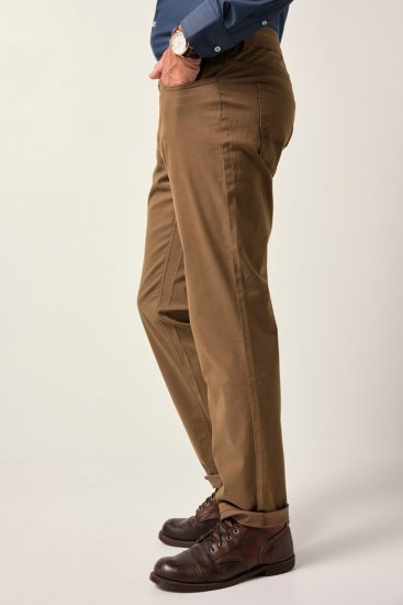 JP1880 Twill Trousers Belly Fit 5-Pocket Brown - Farmer & nadrág - Farmer és nadrág - W40-W70