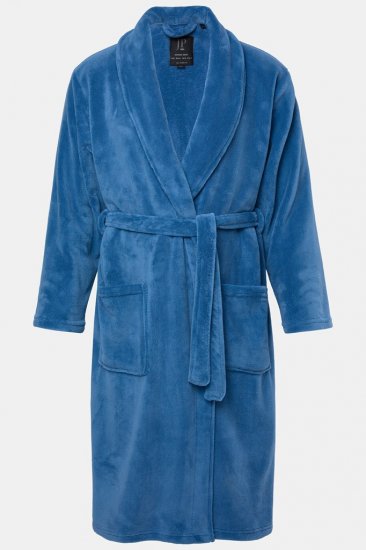 JP1880 Bathrobe with Spacious Pockets Denim Blue - Alsónemű & strandruhák - Nagyméretű Alsónemű 2XL-8XL