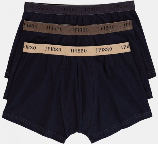 JP1880 FLEXNAMIC OEKO-TEX Boxer Shorts 3-Pack Dark Navy - Alsónemű & strandruhák - Nagyméretű Alsónemű 2XL-8XL