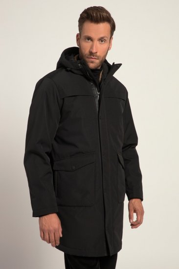 JP1880 Warm Parka with Wind Cuffs Black - Kabátok - Nagyméretű Kabátok - 2XL-8XL