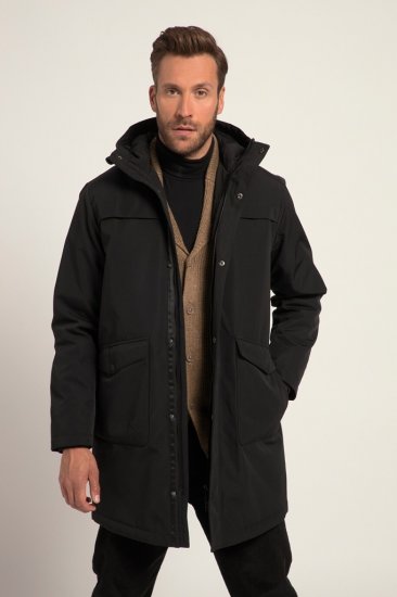 JP1880 Warm Parka with Wind Cuffs Black - Kabátok - Nagyméretű Kabátok - 2XL-8XL
