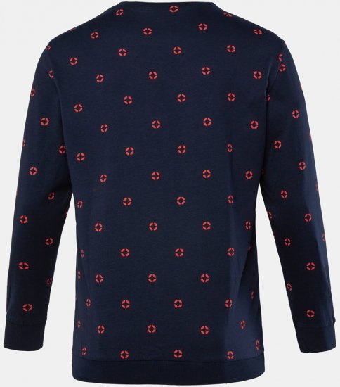 JP1880 Two-piece Pyjamas Long Sleeve and Long Trousers Navy - Alsónemű & Strandruhák - Nagyméretű Alsónemű 2XL-8XL