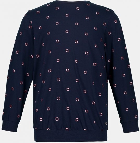 JP1880 Two-piece Pyjamas Long Sleeve and Long Trousers Navy - Alsónemű & Strandruhák - Nagyméretű Alsónemű 2XL-8XL