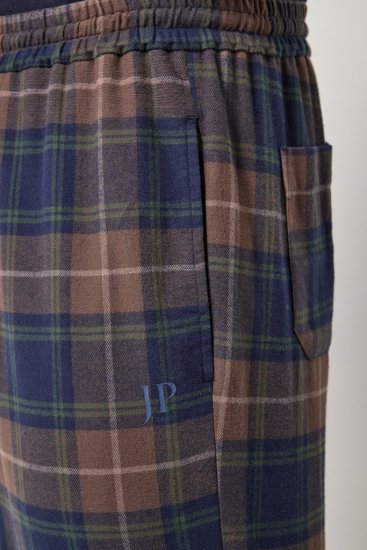 JP1880 Pyjama Trousers Flannel Check Brown - Alsónemű & Strandruhák - Nagyméretű Alsónemű 2XL-8XL