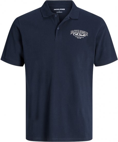 Jack & Jones Makoto Polo Short Sleeve Navy - Pólóingek - Galléros Pólók 2XL-8XL - Pólóingek 2XL-8XL