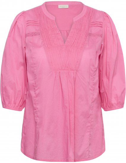 Kaffe Curve Karlia 3/4 Sleeve Blouse Pink - Blúzok és tunikák - 