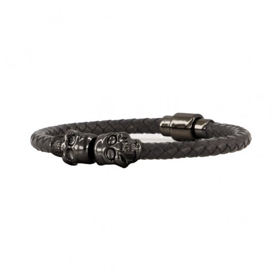 JP1880 Bracelet Skulls Black - Kiegészítők - 