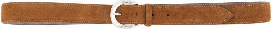 Ulla Popken Suede Thin Belt Brown - Női övek - 