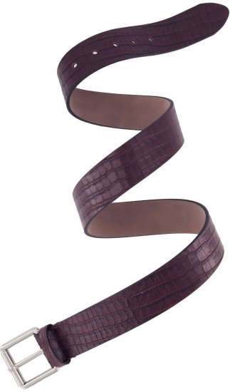 Ulla Popken Snake Embossed Belt Burgundy - Női övek - 