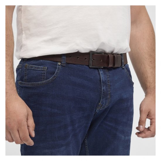 North Latitude Belt Dark Brown - Övek - Nagyméretű Övek W40-W70/2XL-8XL