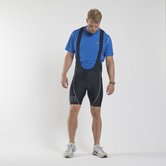 North Latitude Bike Shorts With Suspenders Black TALL - Sportruházat - Nagyméretű Sportruházat 2XL-10XL