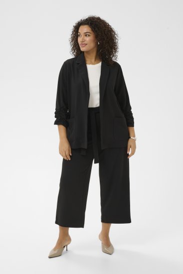 Kaffe Curve Pheolo 3/4 Sleeve Blazer Black Deep - Blézerek - 