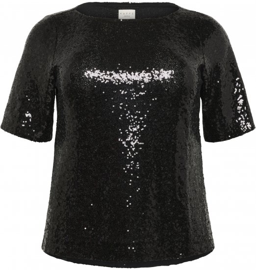 Kaffe Curve Mirana Sequin Blouse Black - Blúzok - 