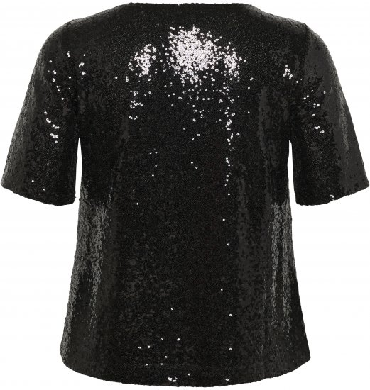 Kaffe Curve Mirana Sequin Blouse Black - Blúzok - 