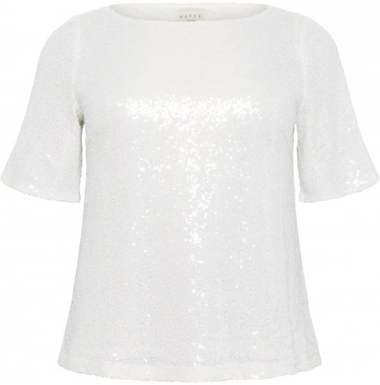 Kaffe Curve Mirana Sequin Blouse Chalk - Blúzok - 