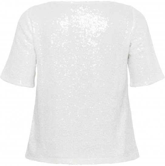 Kaffe Curve Mirana Sequin Blouse Chalk - Blúzok - 