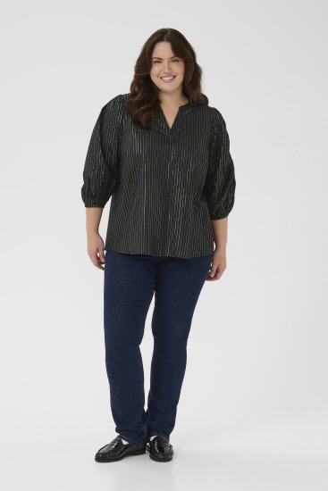 Kaffe Curve Luisa Blouse Black Deep - Blúzok - 