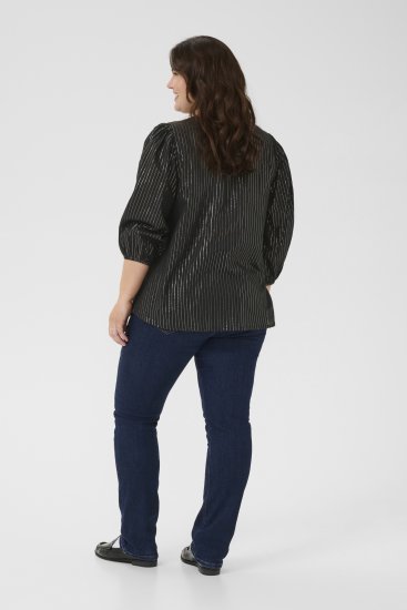 Kaffe Curve Luisa Blouse Black Deep - Blúzok - 