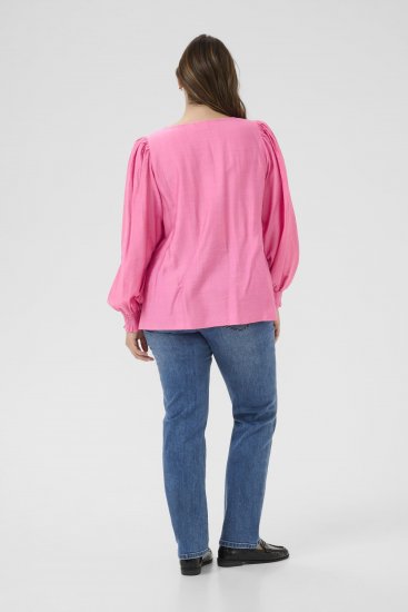 Kaffe Curve Sofia Blouse Pink Power - Blúzok - 