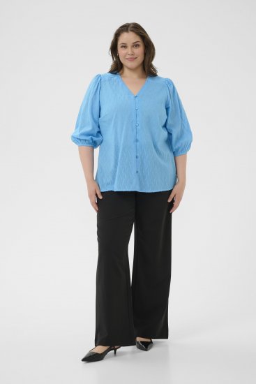 Kaffe Curve Gabby Blouse Azure Blue - Blúzok - 