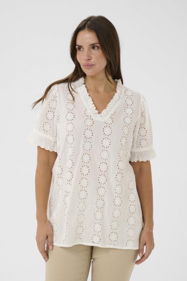 Kaffe Curve Dina Blouse White - Blúzok - 