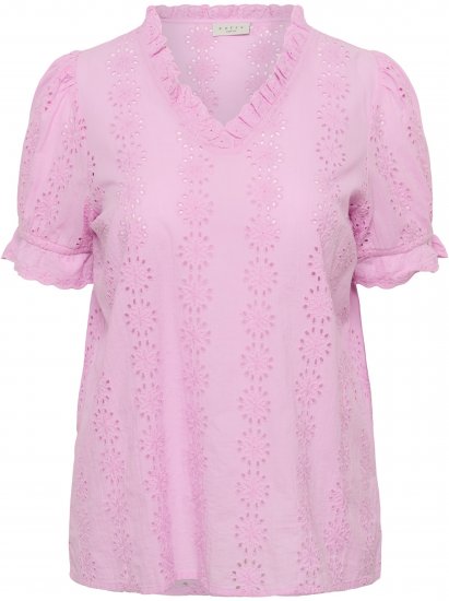 Kaffe Curve Dina Blouse Pink Frosting - Blúzok - 