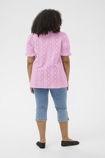 Kaffe Curve Dina Blouse Pink Frosting - Blúzok - 