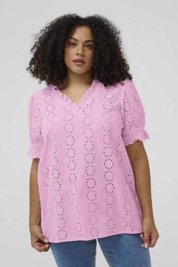 Kaffe Curve Dina Blouse Pink Frosting - Blúzok - 
