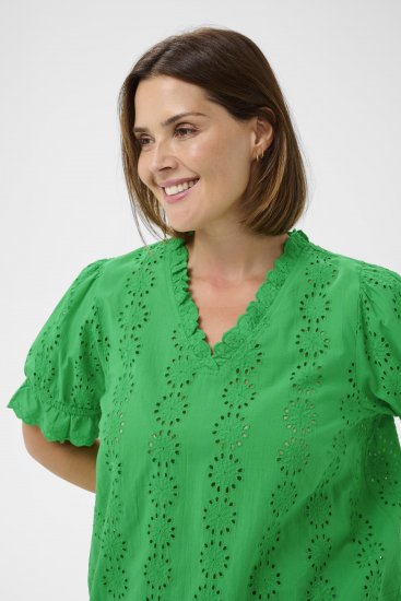 Kaffe Curve Dina Blouse Bright Green - Blúzok - 