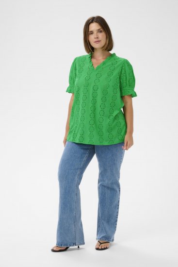 Kaffe Curve Dina Blouse Bright Green - Blúzok - 